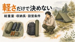 軽量ソロテント6選｜数字の軽さより「持ち運ぶ一式」で比べる 