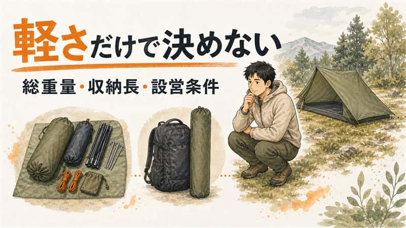 軽量ソロテント6選｜数字の軽さより「持ち運ぶ一式」で比べる 