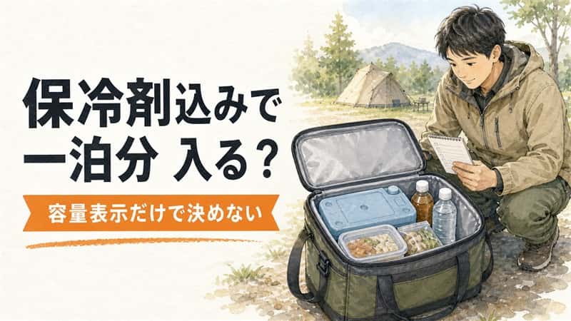 ソロキャンプ用ソフトクーラーの選び方｜一泊の容量・保冷・水濡れを見極める 