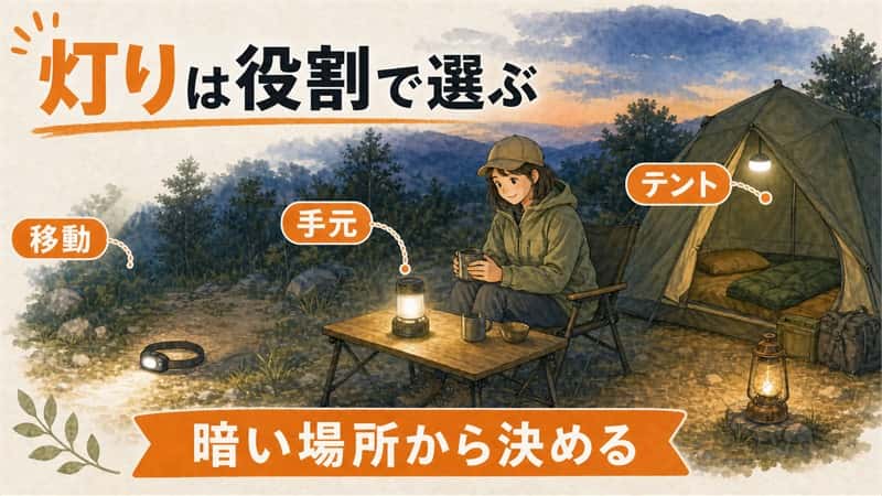 ソロキャンプのランタン選び｜夜の役割から考える明るさと安全|ソロ
