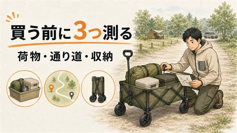 ソロキャンプ用キャリーカートの選び方｜荷物・通り道・収納から考える 