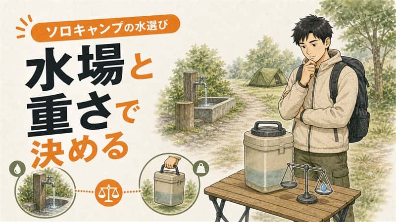 ソロキャンプのウォータージャグは何L？容量・満水重量・手入れから選ぶ 